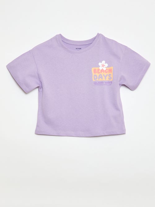T-shirt coupe loose imprimé dos & poitrine - Kiabi