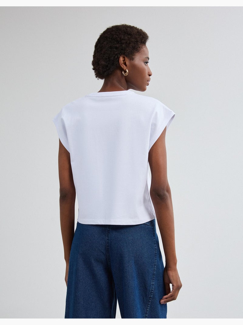 T-shirt court, mo fashion Blanc - Kiabi