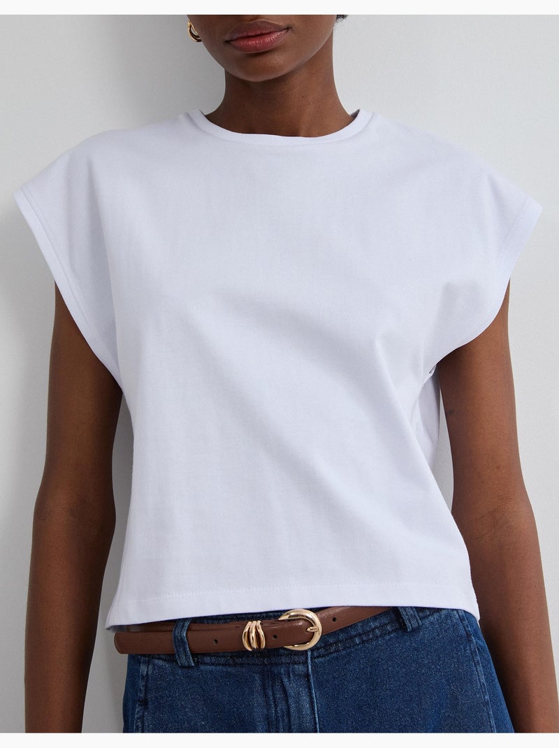 T-shirt court, mo fashion Blanc - Kiabi