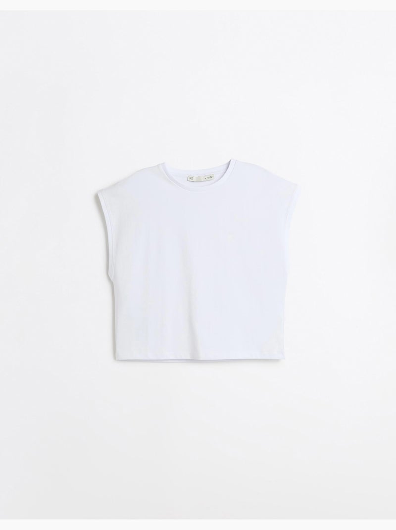 T-shirt court, mo fashion Blanc - Kiabi