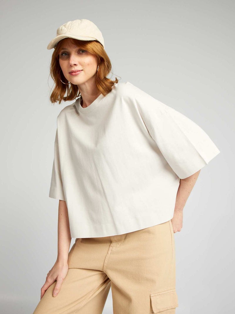 T-shirt court oversize GREY AS - Kiabi