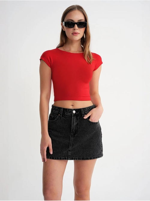 T-shirt court slim fit avec élastique mixray - Kiabi