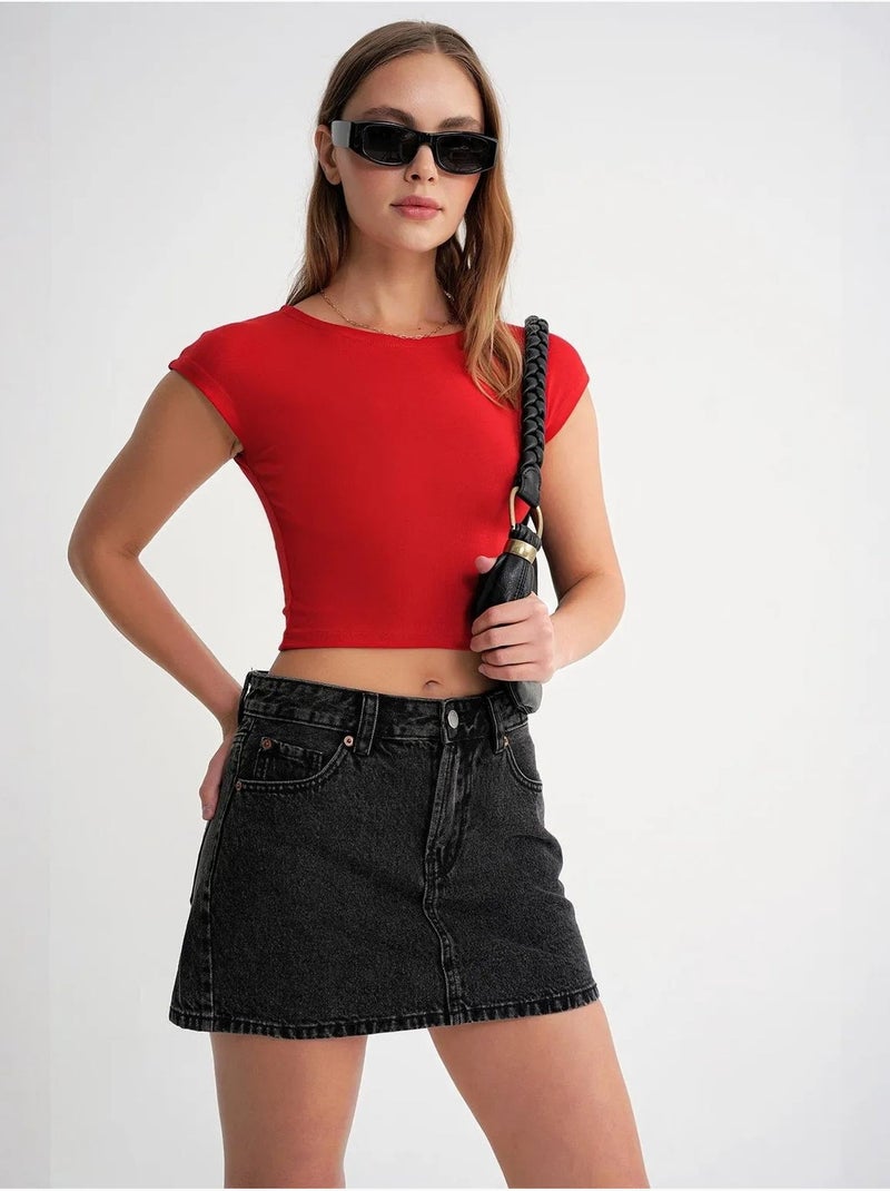 T-shirt court slim fit avec élastique mixray Rouge - Kiabi