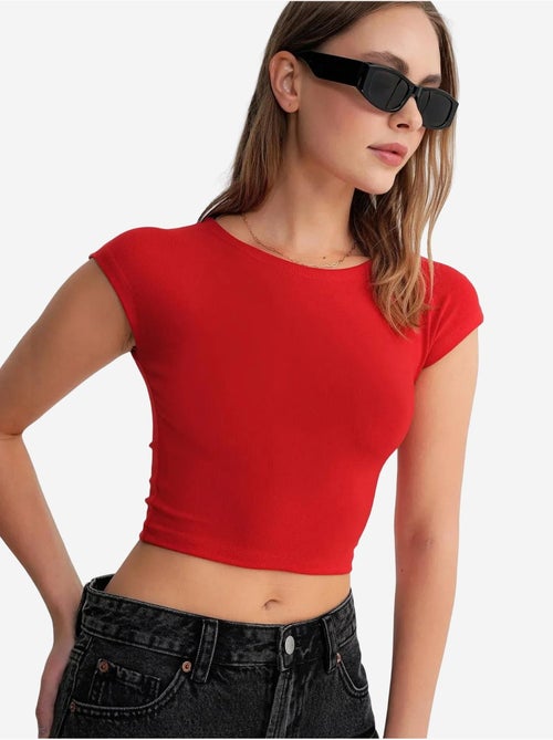 T-shirt court slim fit avec élastique mixray - Kiabi