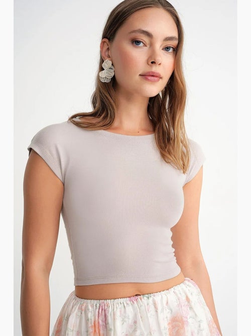 T-shirt court slim fit avec élastique mixray - Kiabi