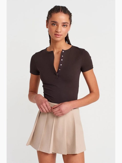 T-shirt crop en jersey coupe ajustée dilvin - Kiabi