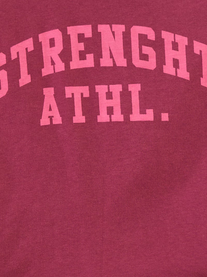 T-shirt crop esprit campus Rouge - Kiabi