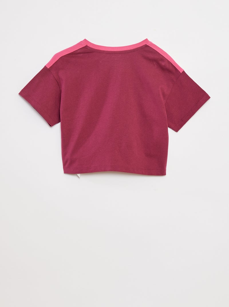 T-shirt crop esprit campus Rouge - Kiabi