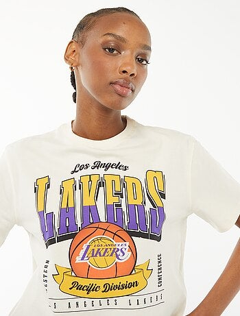 T-shirt crop 'Lakers' à manches courtes