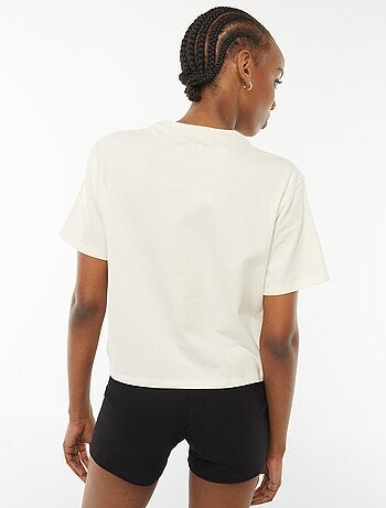 T-shirt crop 'Lakers' à manches courtes