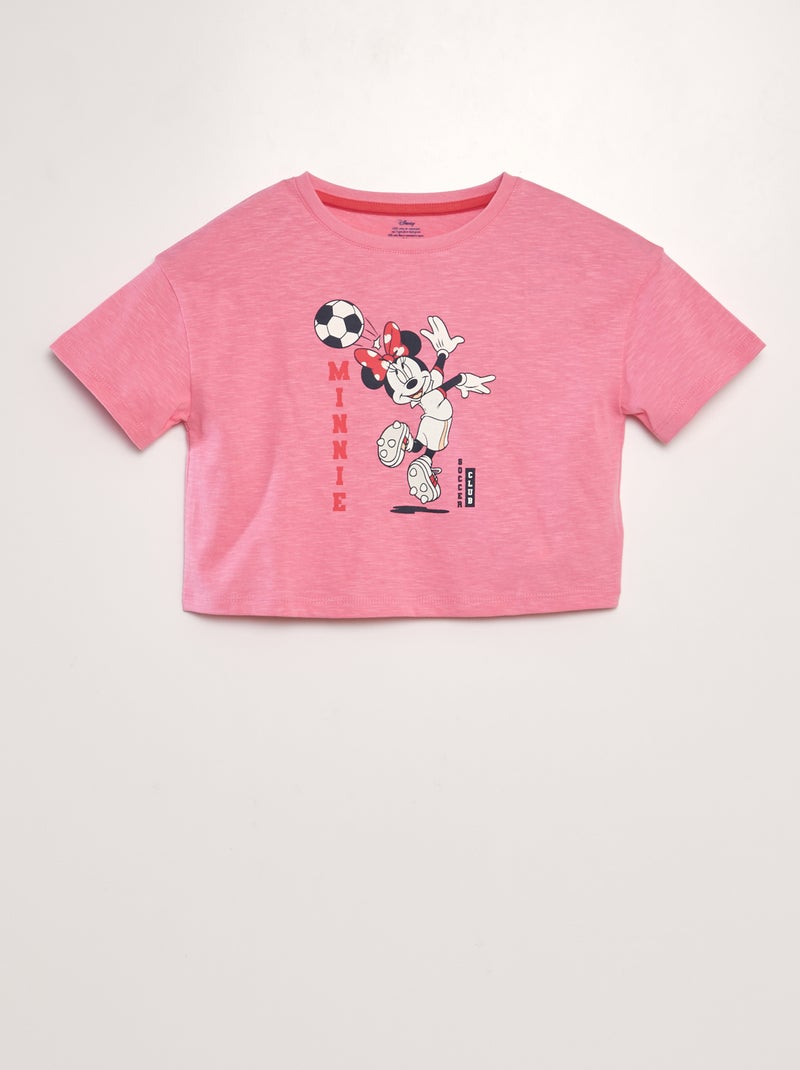 T-shirt crop top 'Minnie' Rose - Kiabi