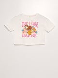 T-shirt crop top 'Minnie' Blanc - Kiabi