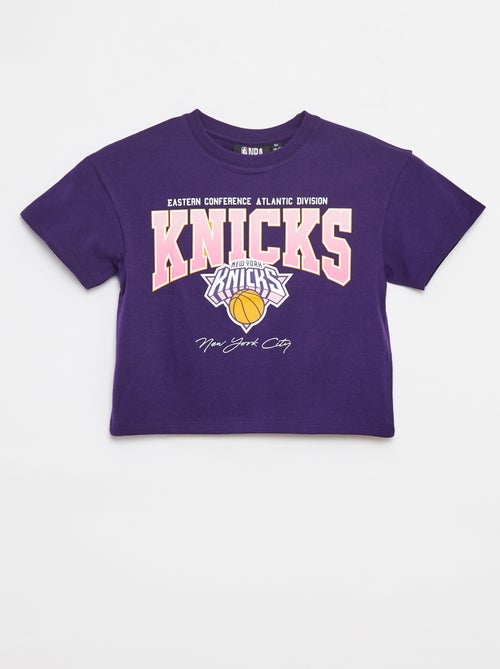 T-shirt cropped à manches courtes 'NBA' - Kiabi