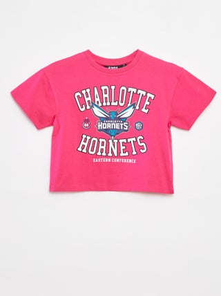 T-shirt cropped à manches courtes 'NBA'
