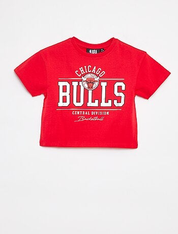 T-shirt cropped à manches courtes 'NBA'