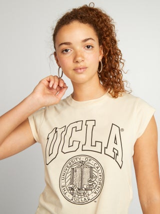 T-shirt cropped fit imprimé 'Ucla'