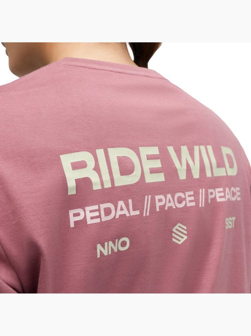 T-shirt cyclisme gravel coton manches longues femme cyclisme femme rutted-w brow - Kiabi