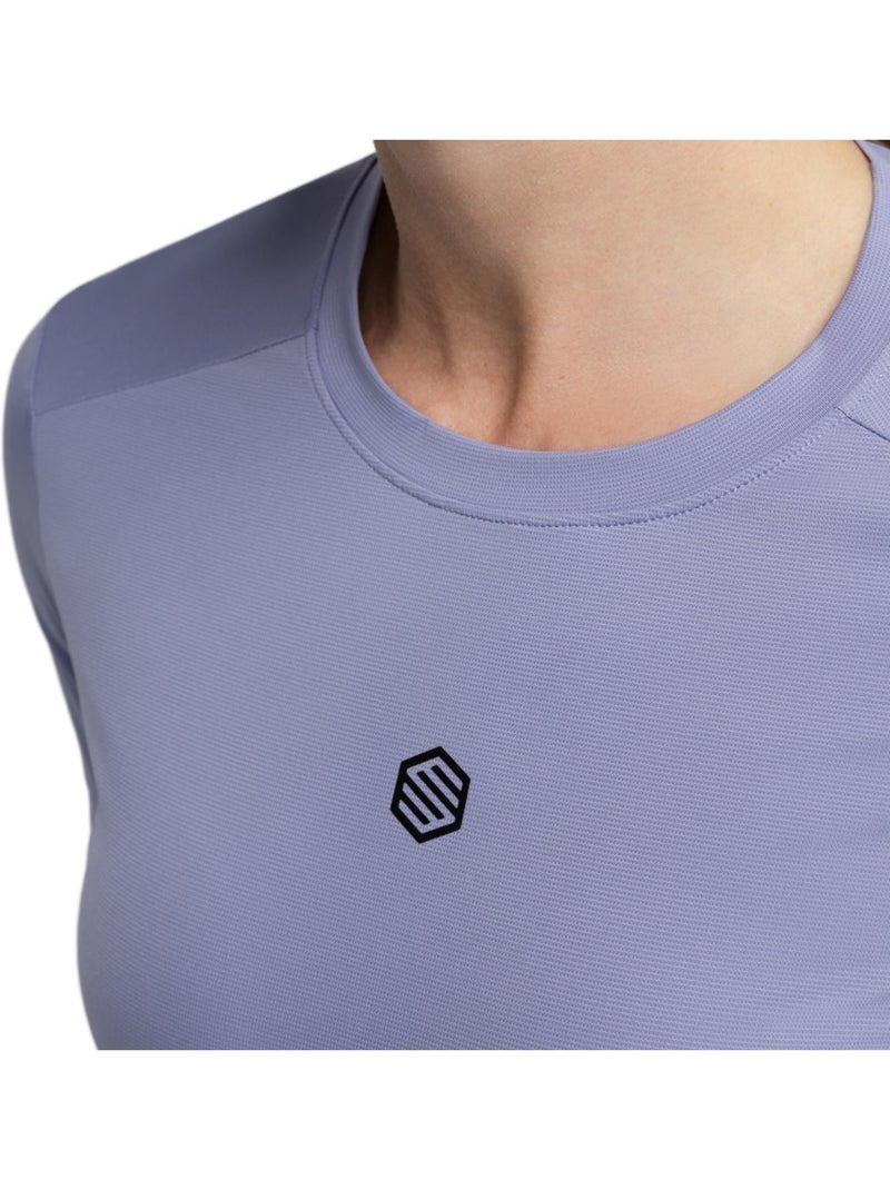 T-shirt cyclisme gravel femme cyclisme femme aria Violet - Kiabi
