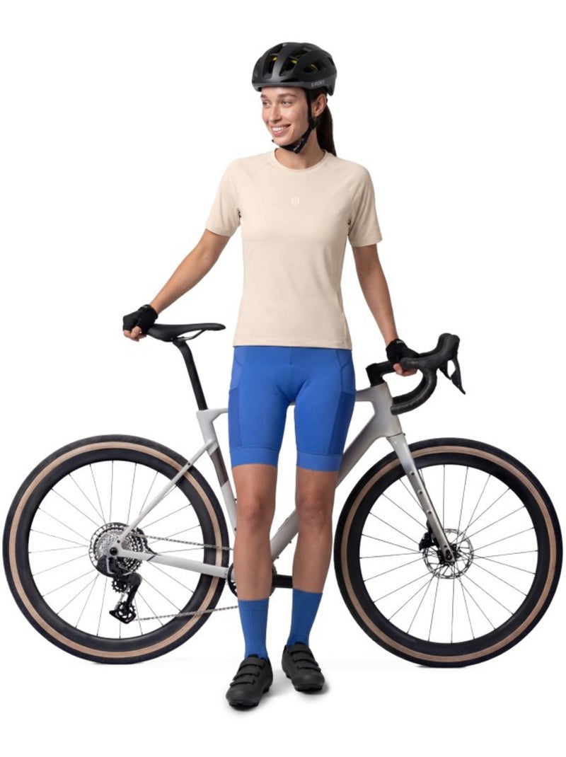 T-shirt cyclisme gravel femme femme linden-w sand Beige - Kiabi