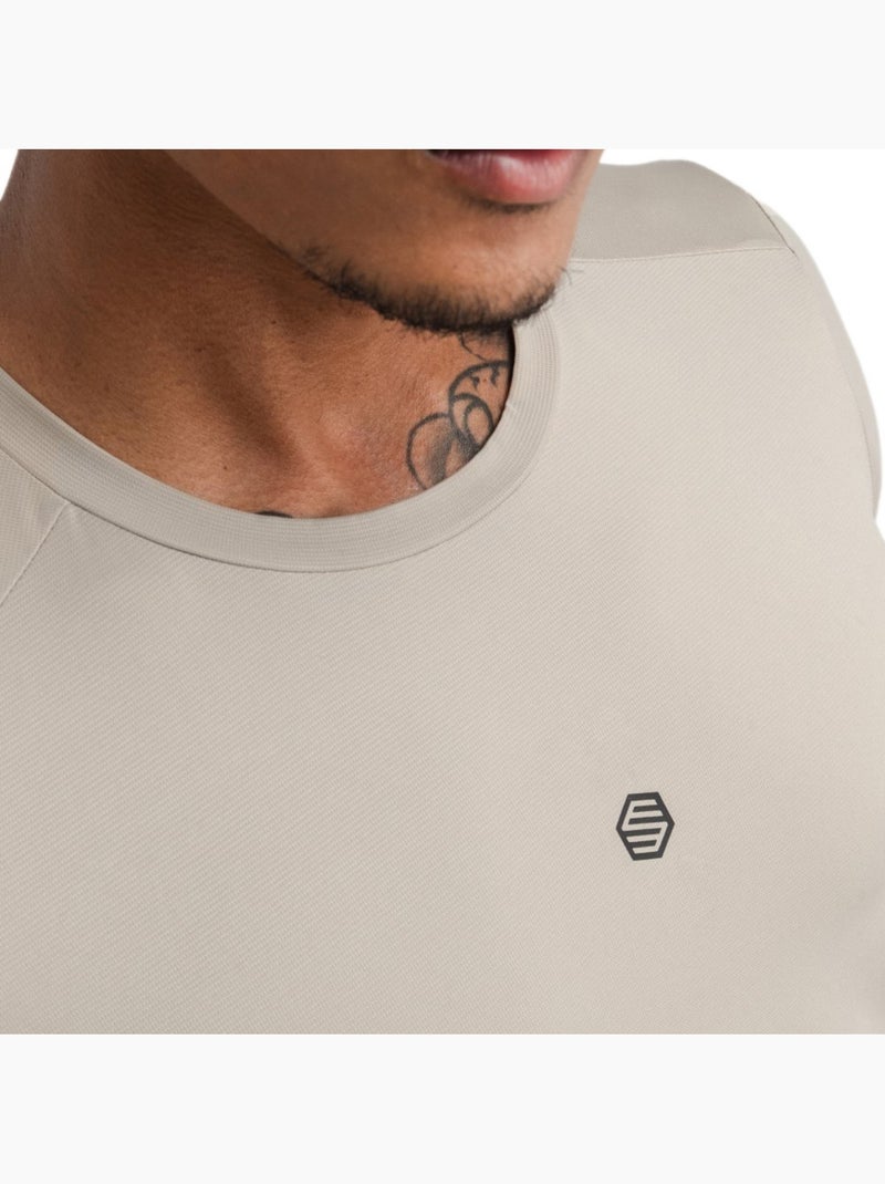 T-shirt cyclisme gravel homme cyclisme homme cedar Beige - Kiabi