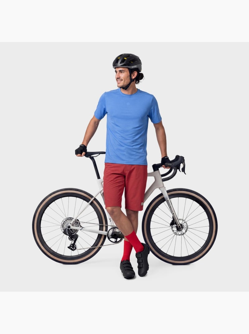 T-shirt cyclisme gravel homme homme linden Bleu - Kiabi