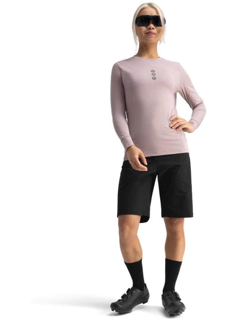 T-shirt cyclisme gravel manches longues femme cyclisme femme altiplano Violet - Kiabi