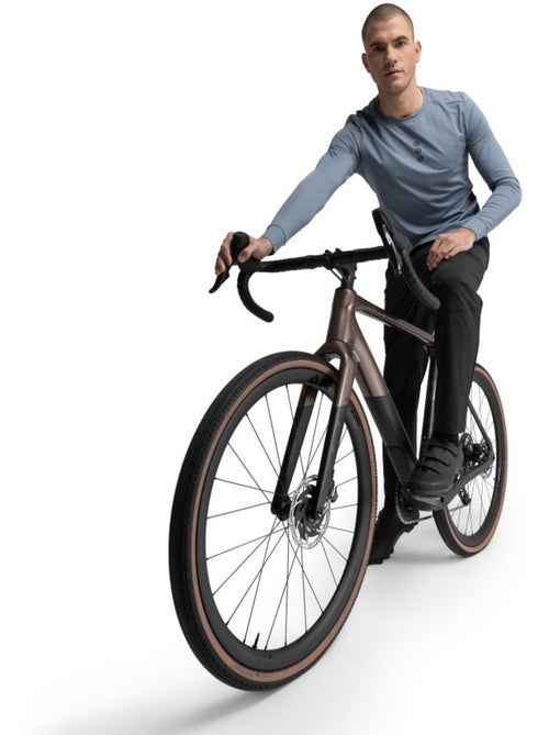 T-shirt cyclisme gravel manches longues homme cyclisme homme cáucaso - Kiabi