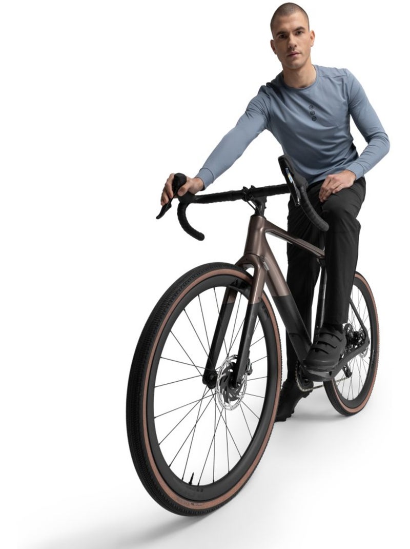 T-shirt cyclisme gravel manches longues homme cyclisme homme cáucaso Bleu - Kiabi