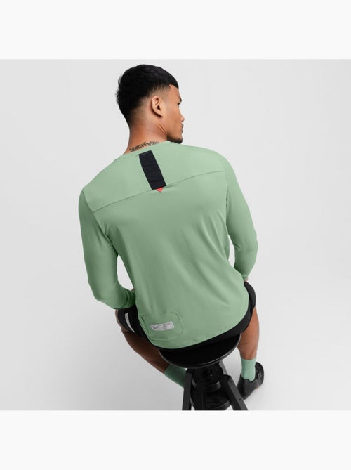 T-shirt cyclisme gravel manches longues homme cyclisme homme spruce - Kiabi