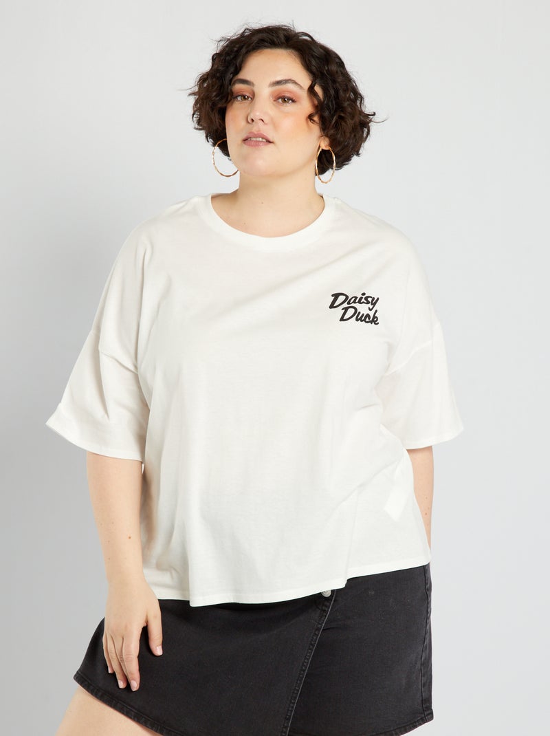 T-shirt 'Daisy' en jersey Blanc - Kiabi