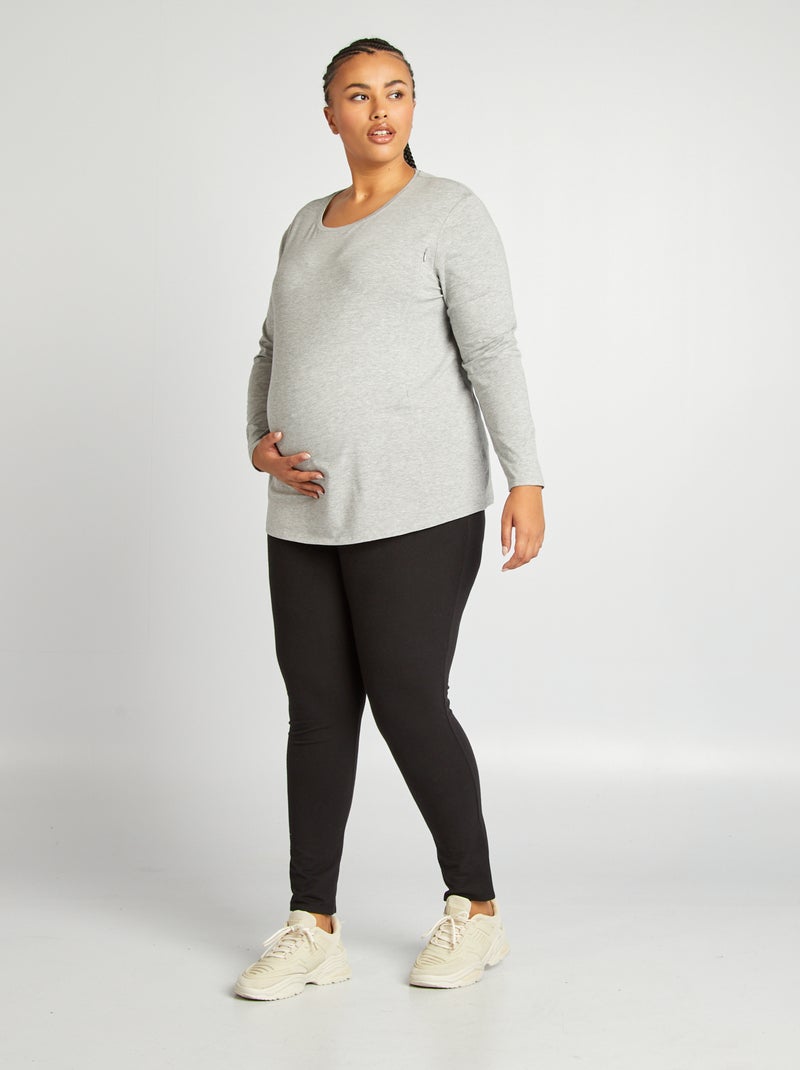 T-shirt d'allaitement en jersey Gris - Kiabi