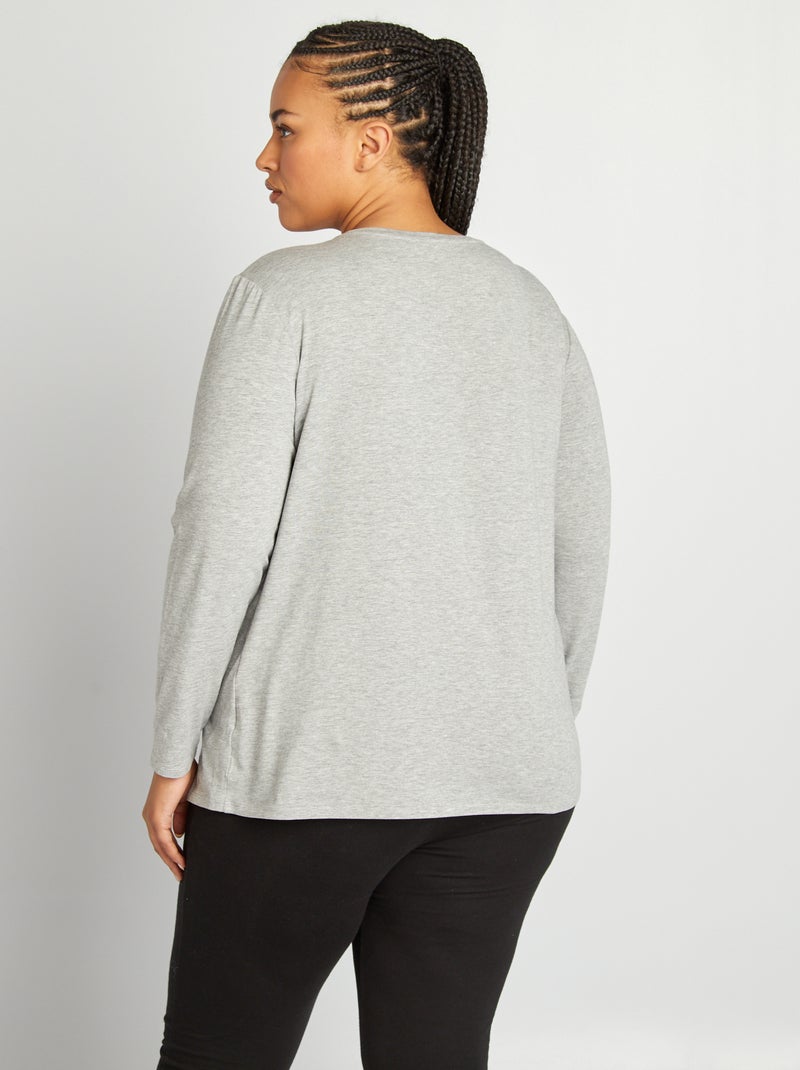 T-shirt d'allaitement en jersey Gris - Kiabi