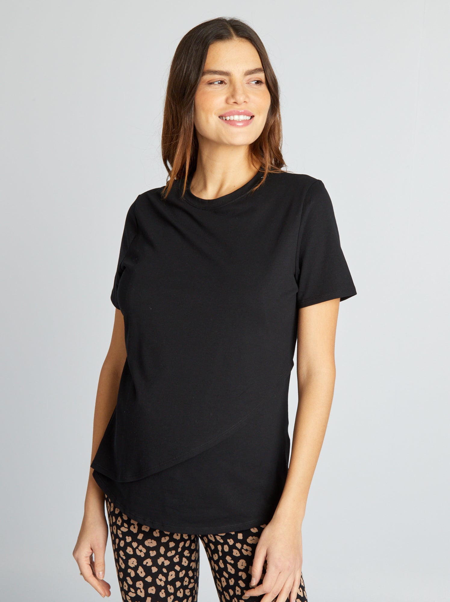 T-shirt D'allaitement Femme Manches Longues - 95% Coton, 5% élasthanne - Fermeture éclair Invisible - Coupe Moderne - 8