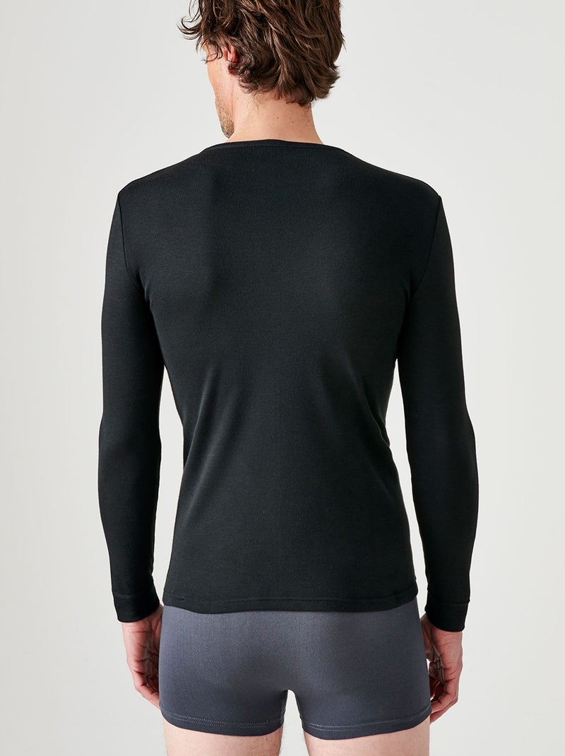 T-shirt 'Damart' thermolactyl niveau 3 noir - Kiabi