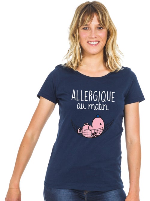 T-shirt Dames - ALLERGIQUE AU MATIN - Kiabi
