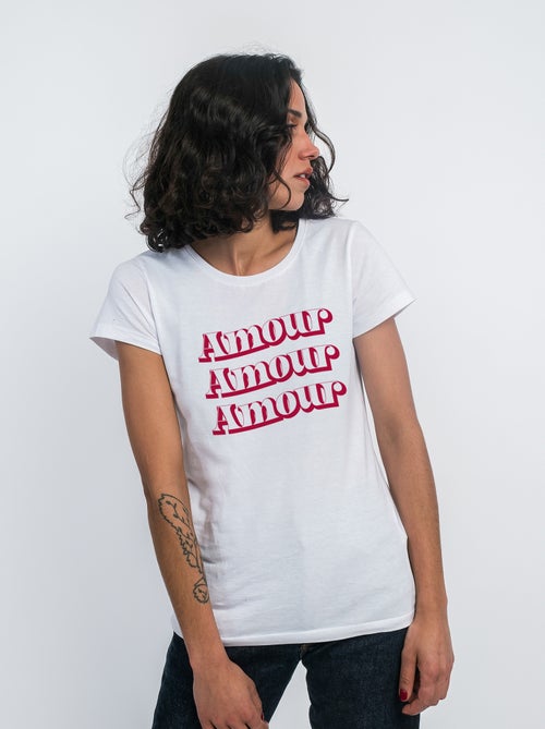 T-shirt Dames - AMOUR FACE - Kiabi