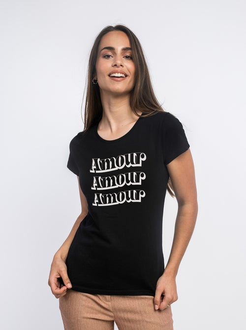T-shirt Dames - AMOUR FACE - Kiabi