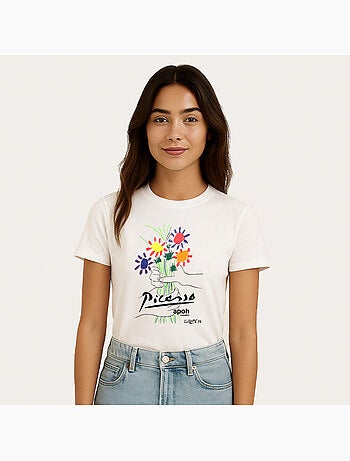 T-shirt Dames - APOH PICASSO FLOWERS