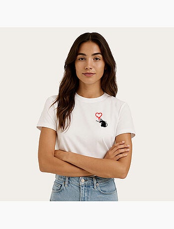 T-shirt Dames - BANKSY LOVE RAT