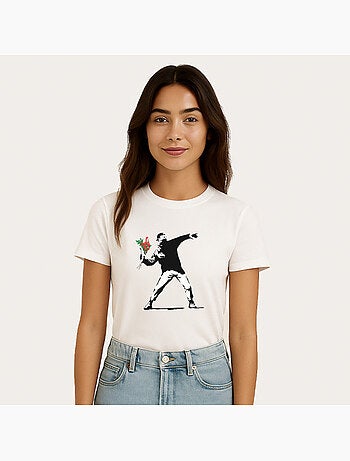 T-shirt Dames - BANKSY LOVE