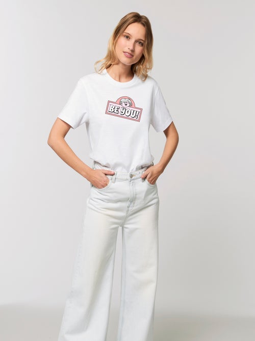 T-shirt Dames - BE YOU FACE - Kiabi