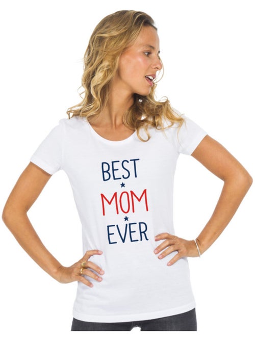 T-shirt Dames - BEST MOM EVER - Kiabi