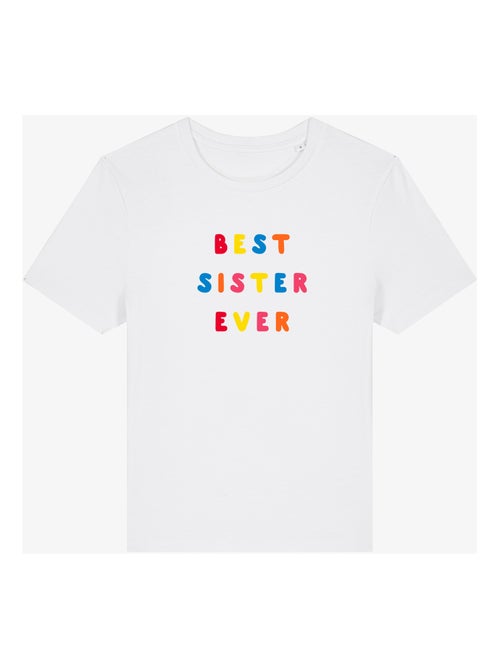 T-shirt Dames - BEST SISTER EVER COLORÉE WAF - Kiabi