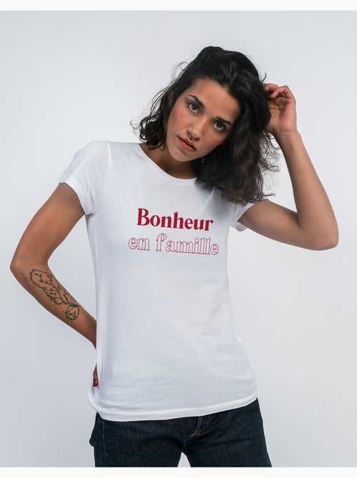 T-shirt Dames - BONHEUR EN FAMILLE - Kiabi T-shirt Dames - BONHEUR EN FAMILLE - Kiabi
