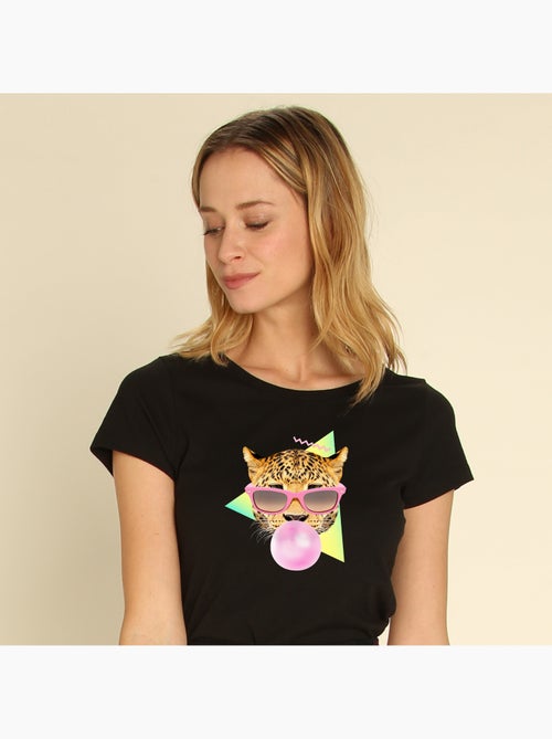 T-shirt Dames - BUBBLE GUM LEO - Kiabi T-shirt Dames - BUBBLE GUM LEO - Kiabi