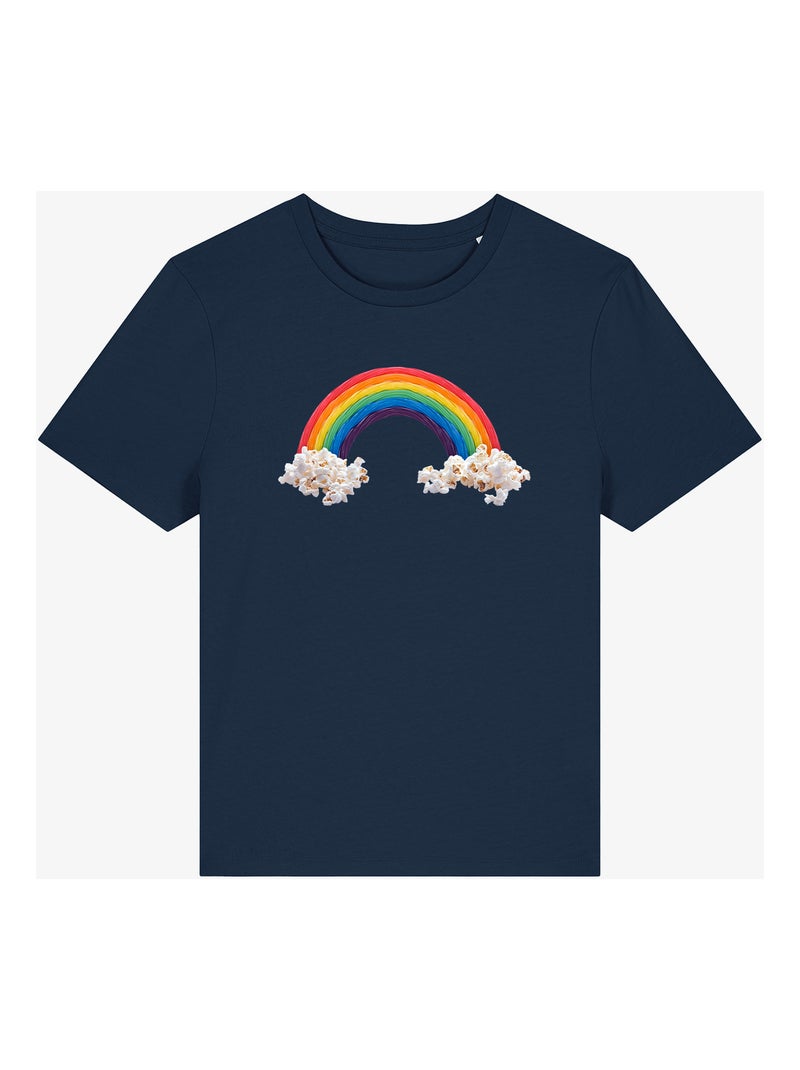 T-shirt Dames - CANDY RAINBAW Marineblauw - Kiabi