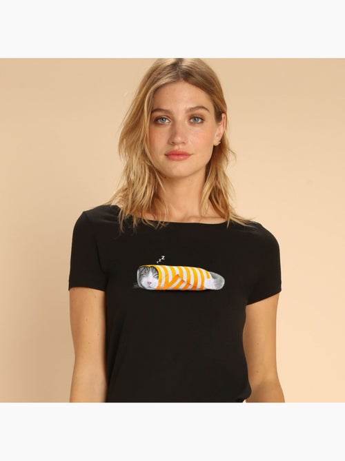 T-shirt Dames - CAT IN THE PAPER - Kiabi T-shirt Dames - CAT IN THE PAPER - Kiabi