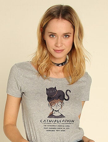 T-shirt Dames - CATNIPULATION