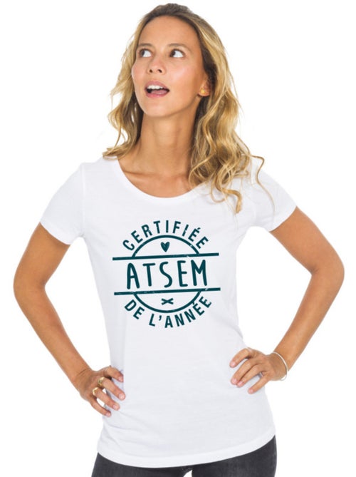 T-shirt Dames - CERTIFIÉE ATSEM DE L'ANNÉE - Kiabi T-shirt Dames - CERTIFIÉE ATSEM DE L'ANNÉE - Kiabi