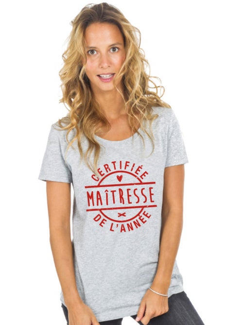 T-shirt Dames - CERTIFIÉE MAÎTRESSE DE L'ANNÉE - Kiabi T-shirt Dames - CERTIFIÉE MAÎTRESSE DE L'ANNÉE - Kiabi